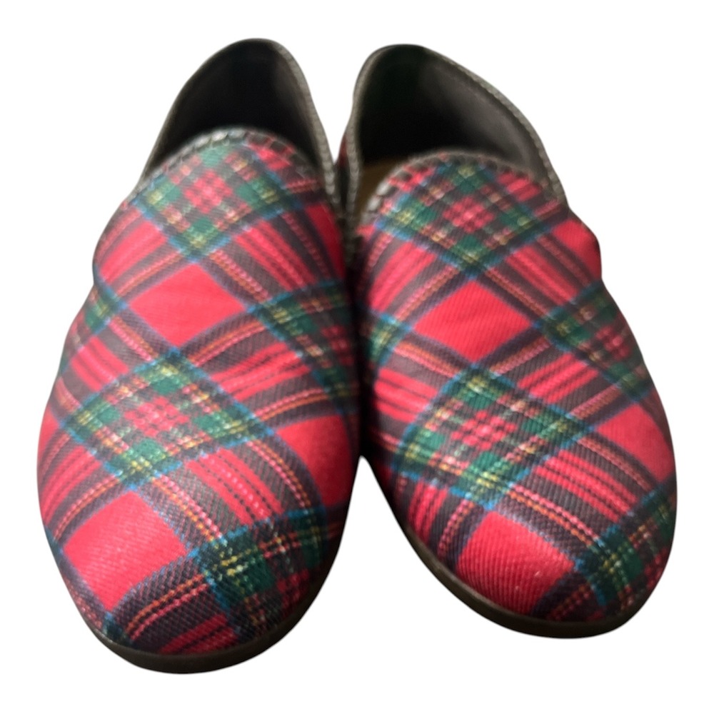 Jack Rogers Plaid Loafers Sz 10 Mens Red Tartan Preppy Slip On Shoes Christmas - Picture 3 of 10
